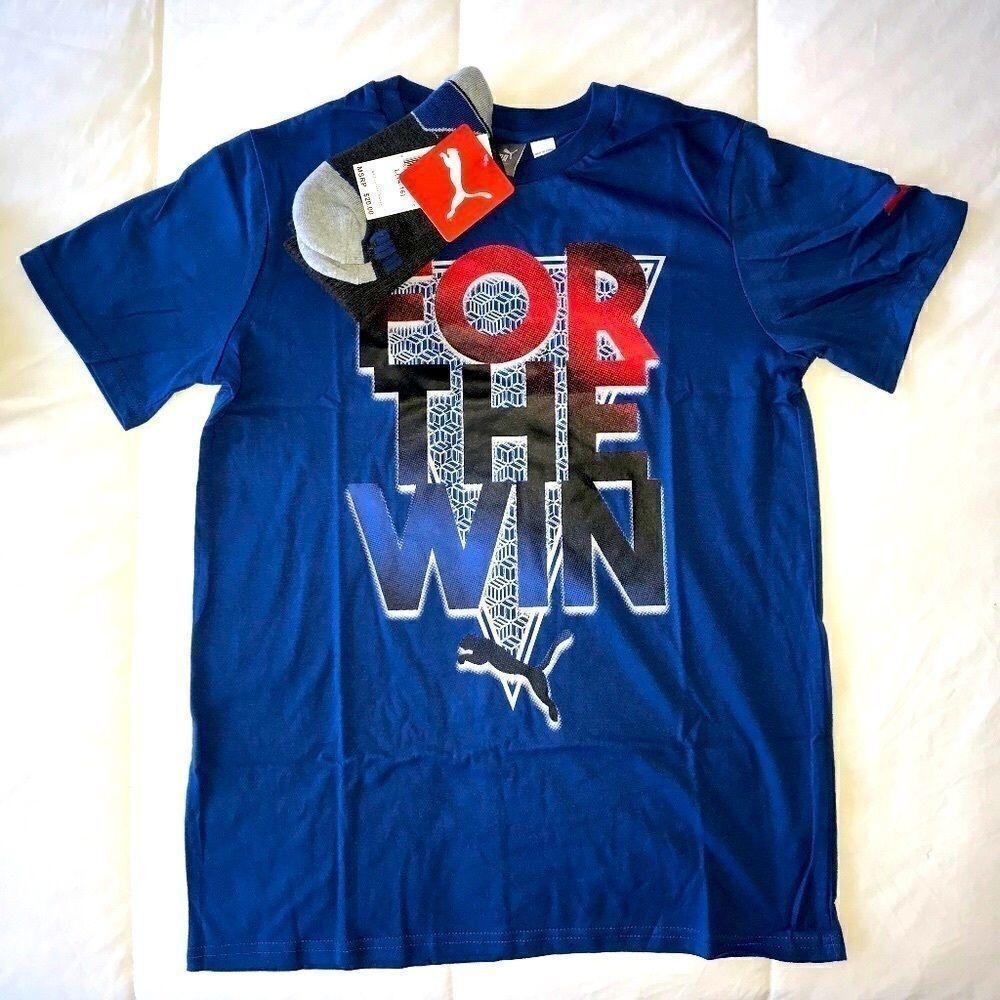 PUMA Boys' 2-Piece Graphic Tee and Sock